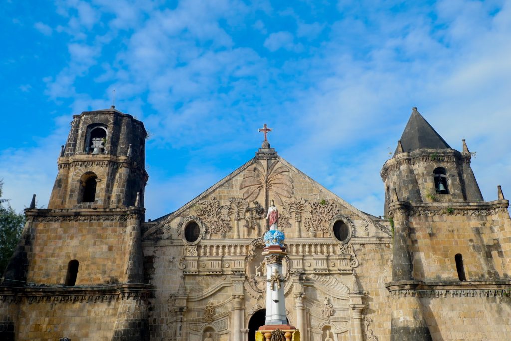 ALT="churches to visit in iloilo and miagao facade view"