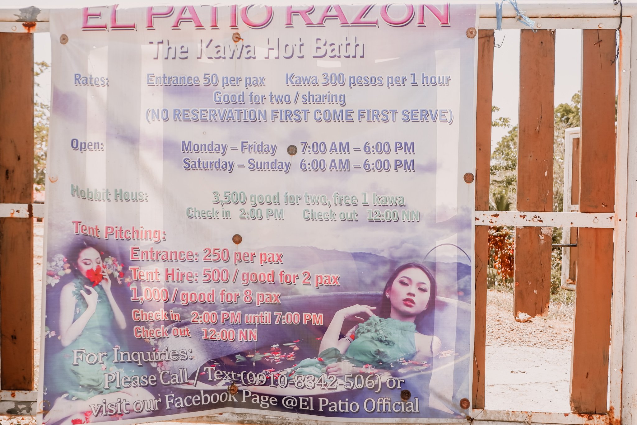 ALT="el patio razon rates for camping and glampling"