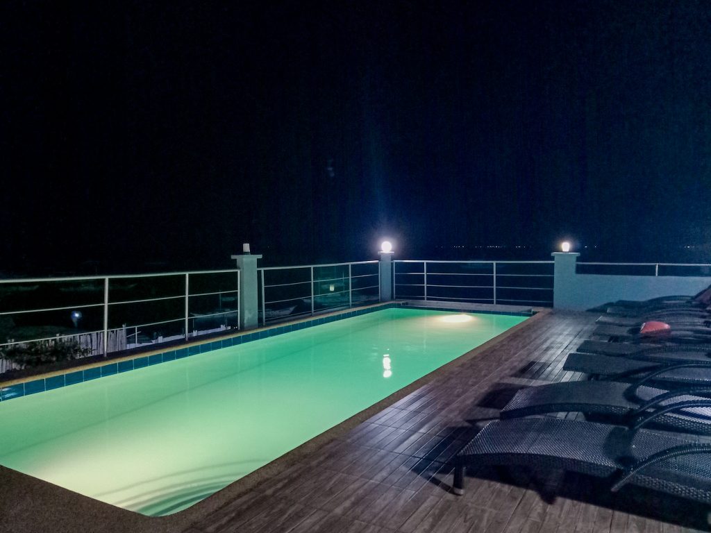 ALT="the elevated swimming pool view at night cebu philippines"