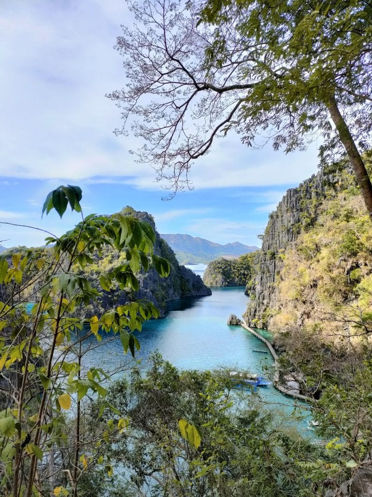 the overlooking view of kayangan lake coron