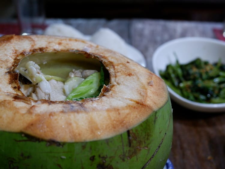 chicken binakol from balai seafood restaurant boracay