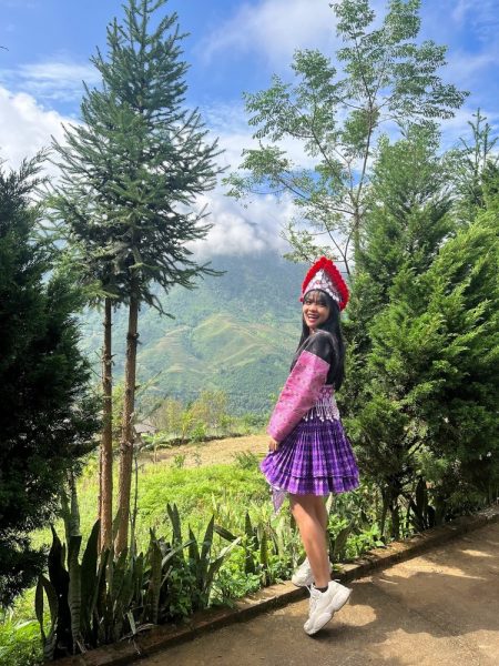 wearing sapa traditional clothing