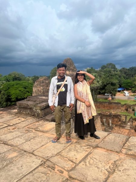 a local tour guide at angkor