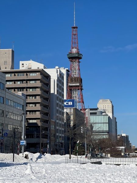 sapporo tower on a sunny day