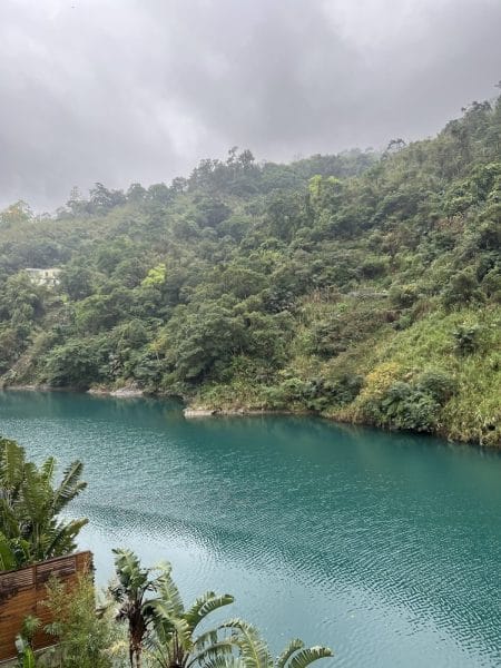 the view from the private hot spring